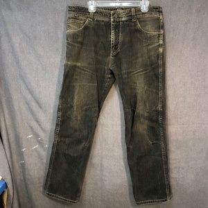Khul vintage patina dyed black exile kord jeans 36wX32L